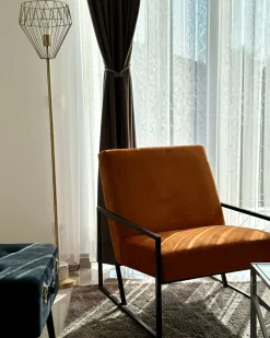 Lænestol DELARY Velour Orange
