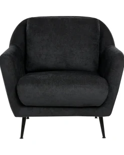 Lænestol EIBY Chenille Sort