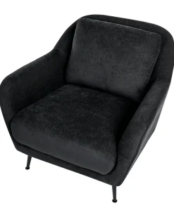 Lænestol EIBY Chenille Sort