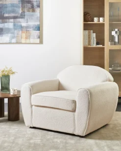Lænestol ELLEDE Boucle Lys Beige