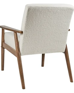Lænestol ESRUM Boucle Mørkebrun/hvid