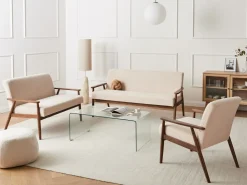 Lænestol ESRUM Boucle Mørkebrun/beige