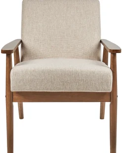 Lænestol ESRUM Mørkebrun/beige