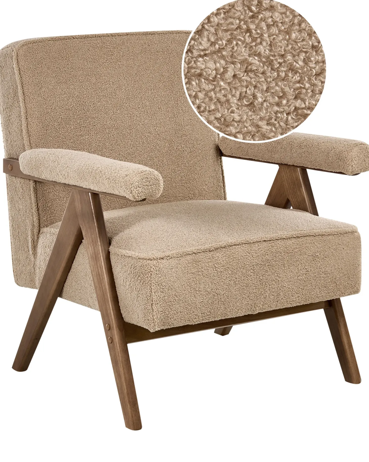 Lænestol EVJE Boucle Sand Beige