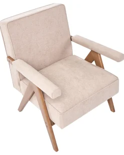 Lænestol EVJE Kunstlinned Beige