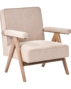 Lænestol EVJE Kunstlinned Beige