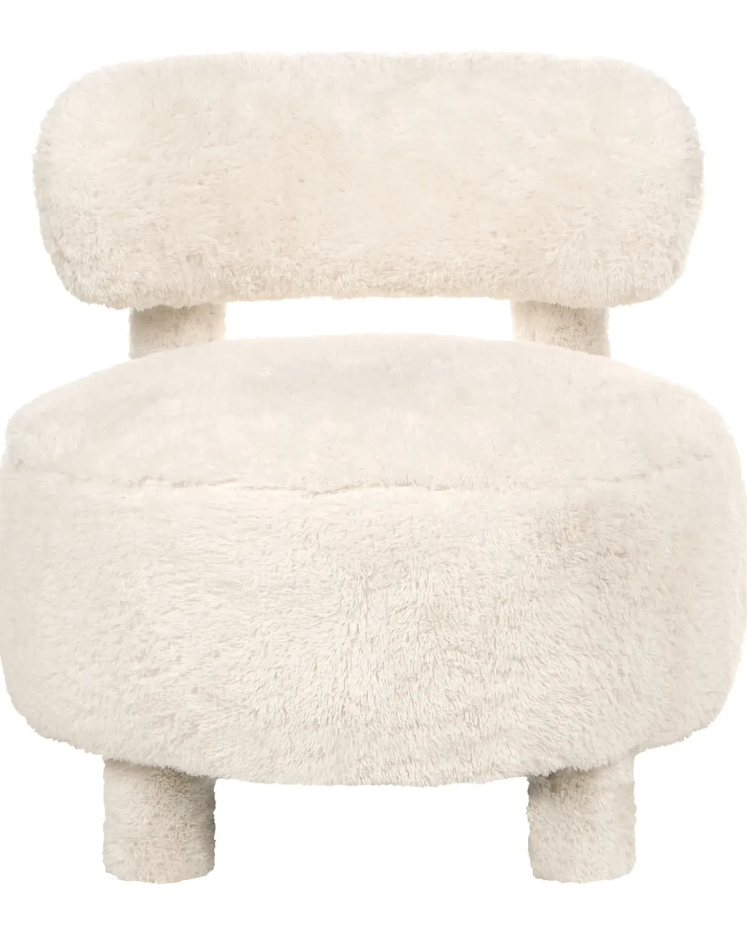 Lænestol HAMINA Kunstig pels Lys Beige