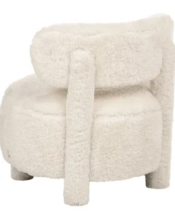 Lænestol HAMINA Kunstig pels Lys Beige