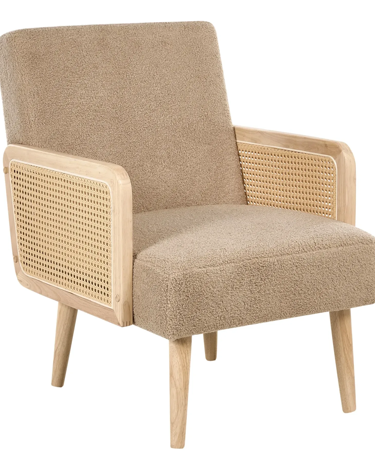 Lænestol HOJBY Boucle Sand Beige