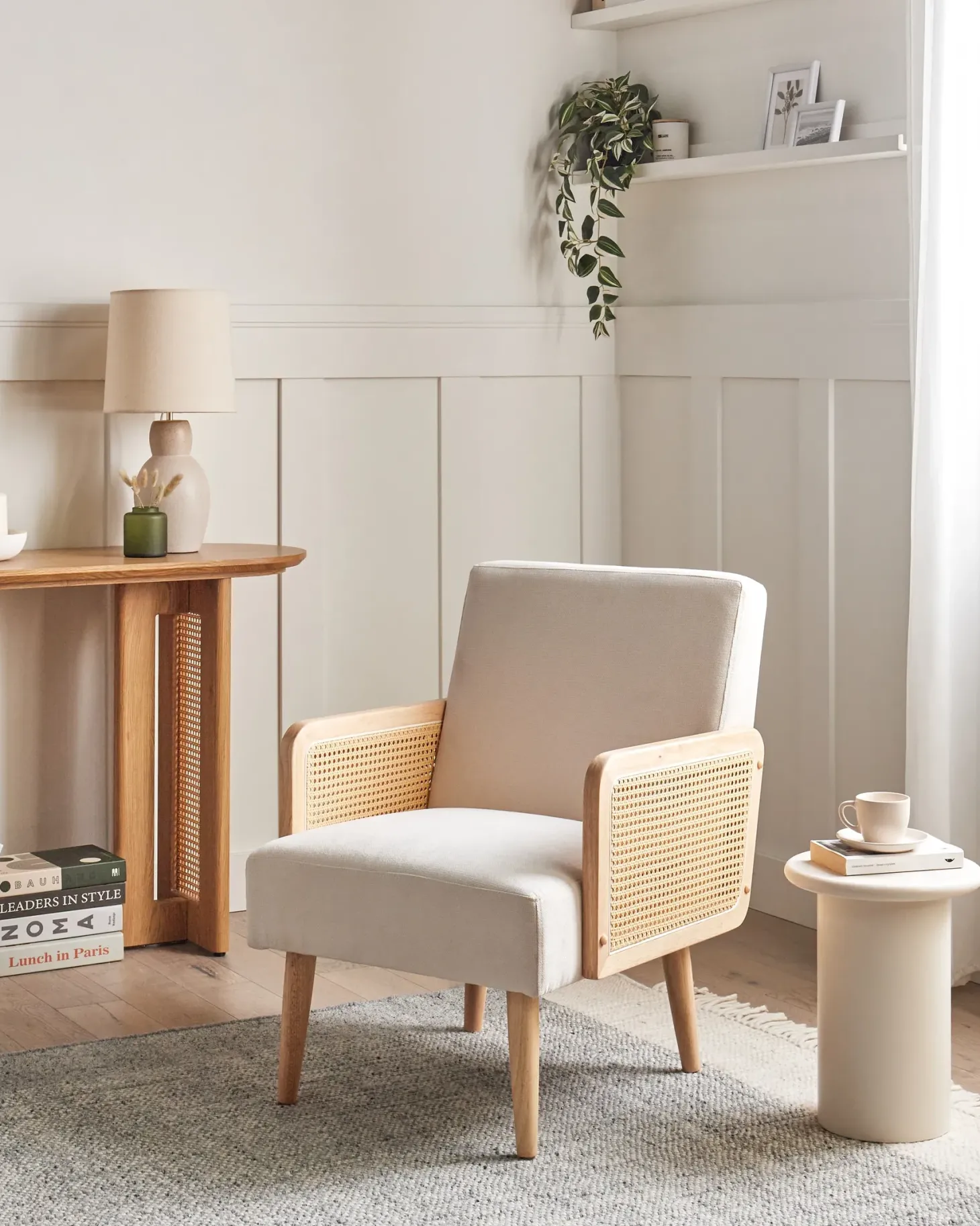 Lænestol HOJBY Lys Beige