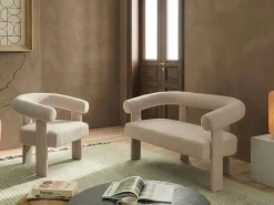 Lænestol ILBRO Boucle Lys Beige
