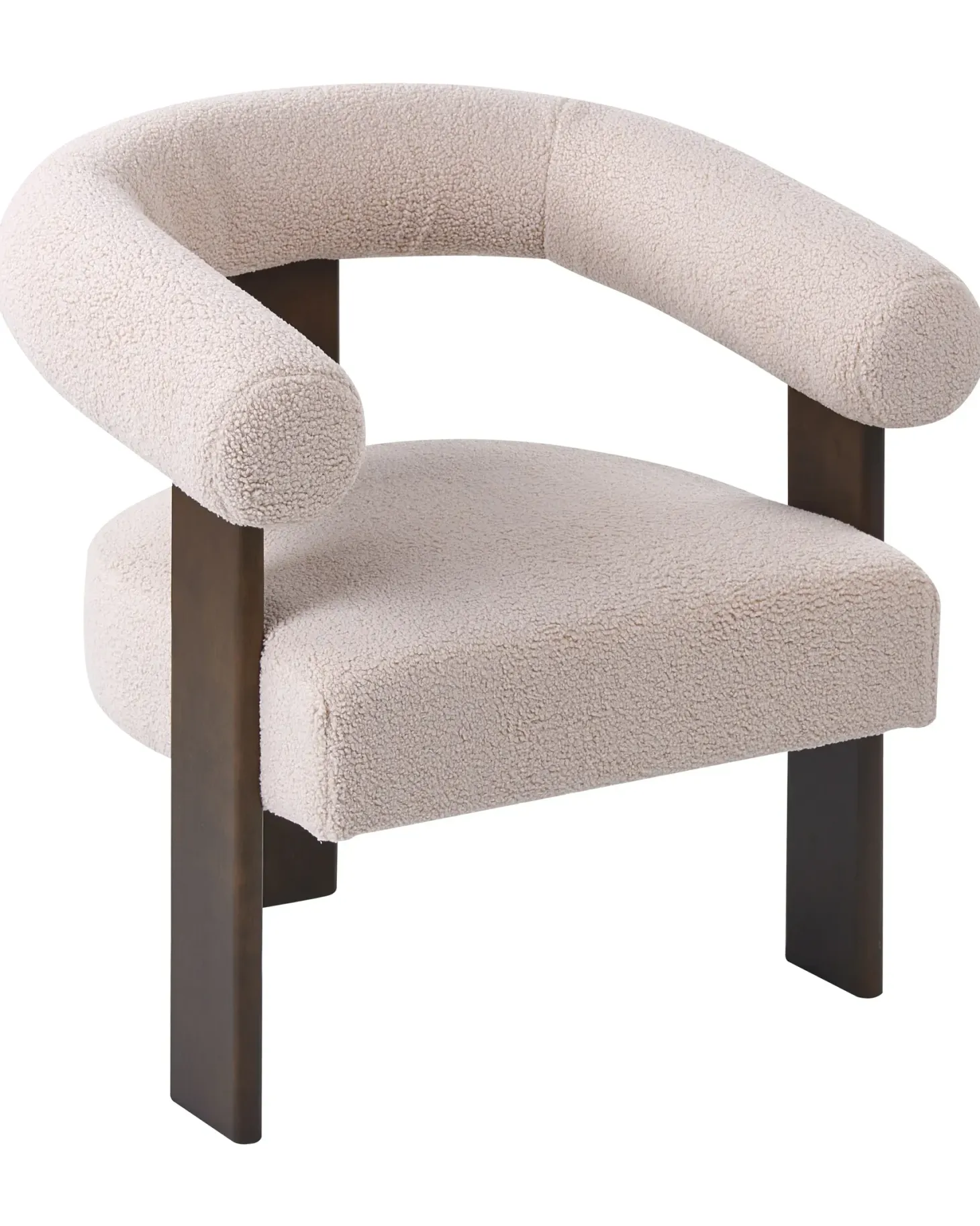 Lænestol ILBRO Boucle Mørkebrun/beige