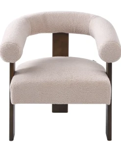 Lænestol ILBRO Boucle Mørkebrun/beige