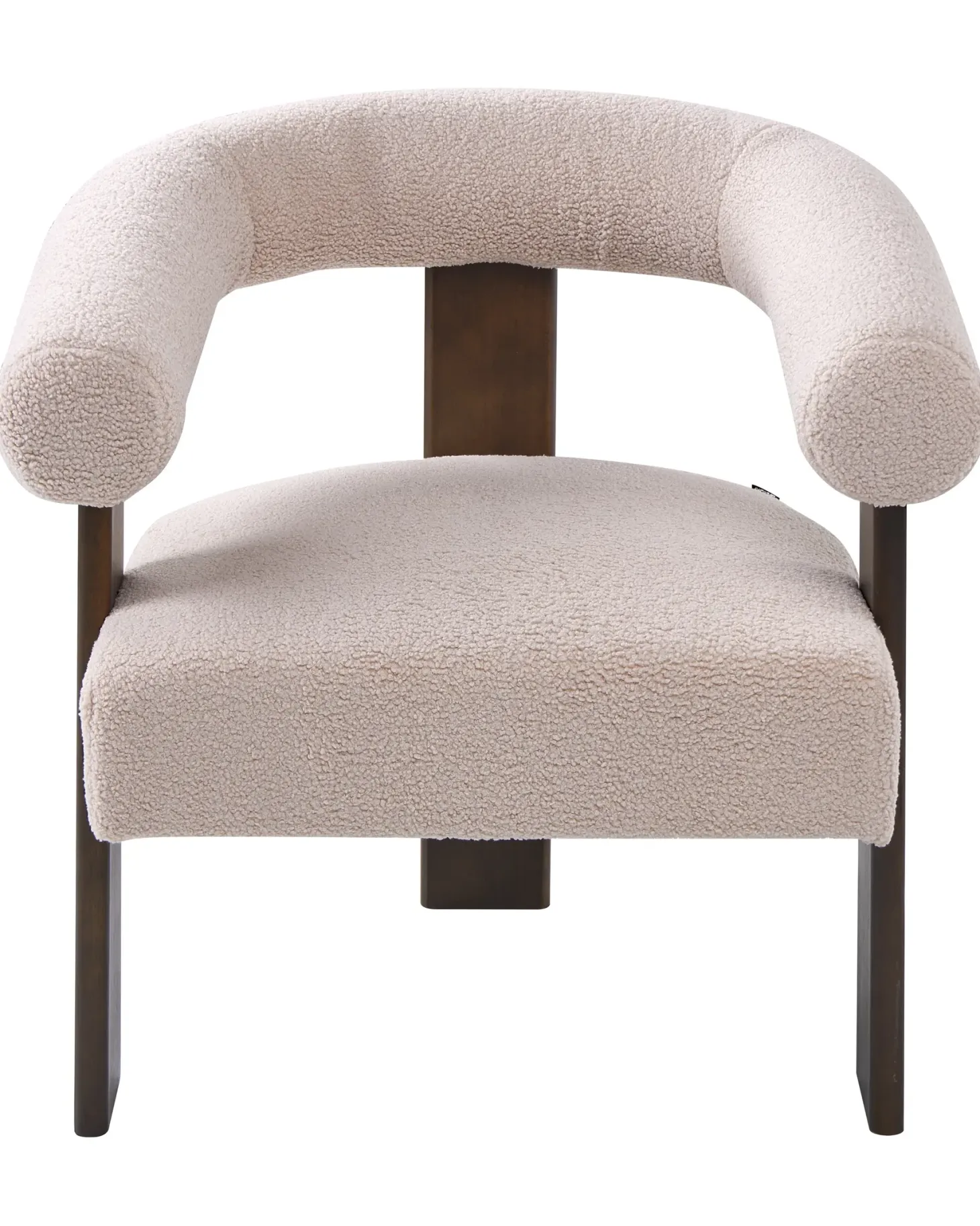 Lænestol ILBRO Boucle Mørkebrun/beige
