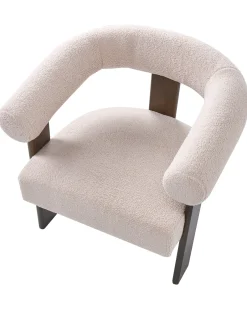 Lænestol ILBRO Boucle Mørkebrun/beige