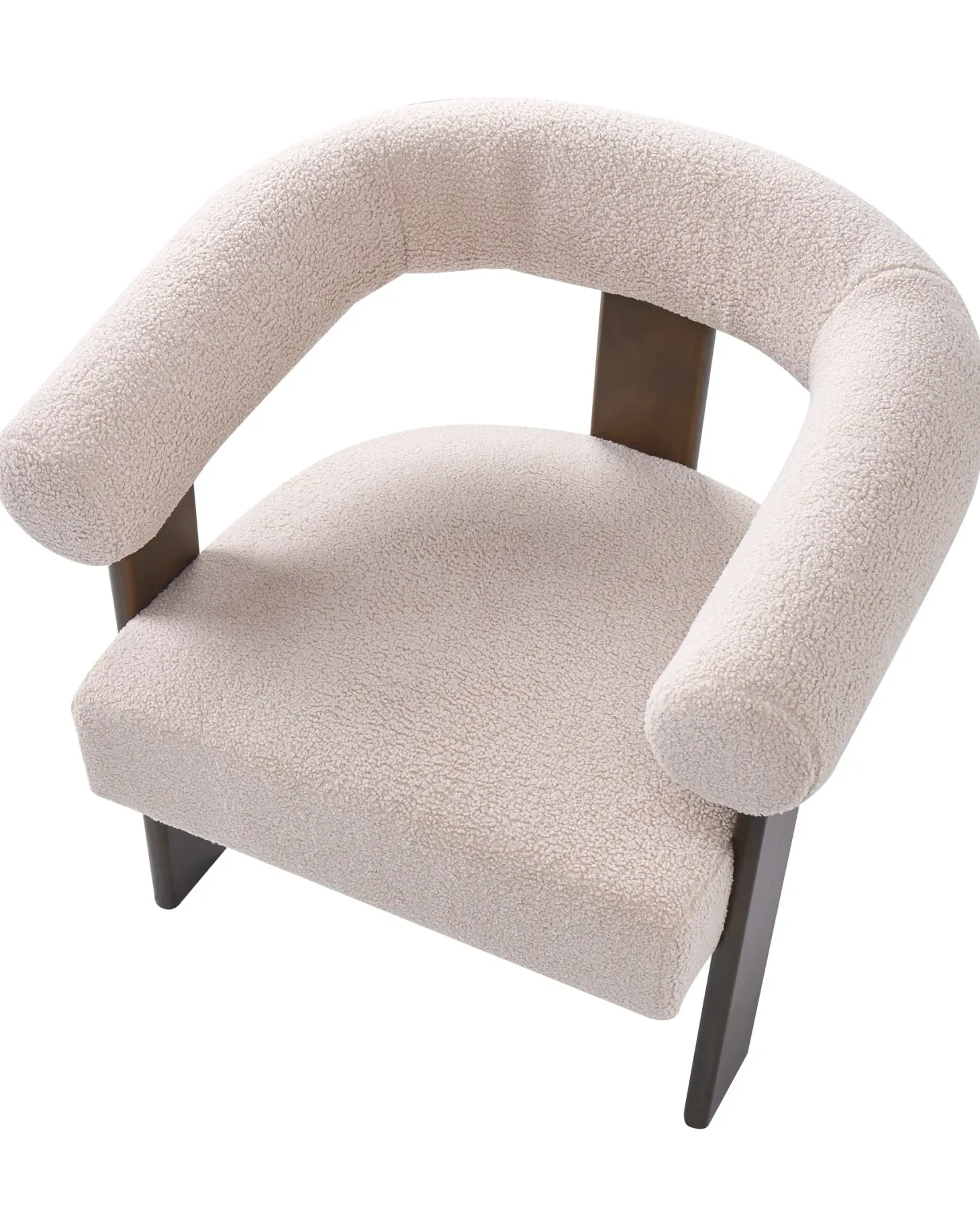 Lænestol ILBRO Boucle Mørkebrun/beige