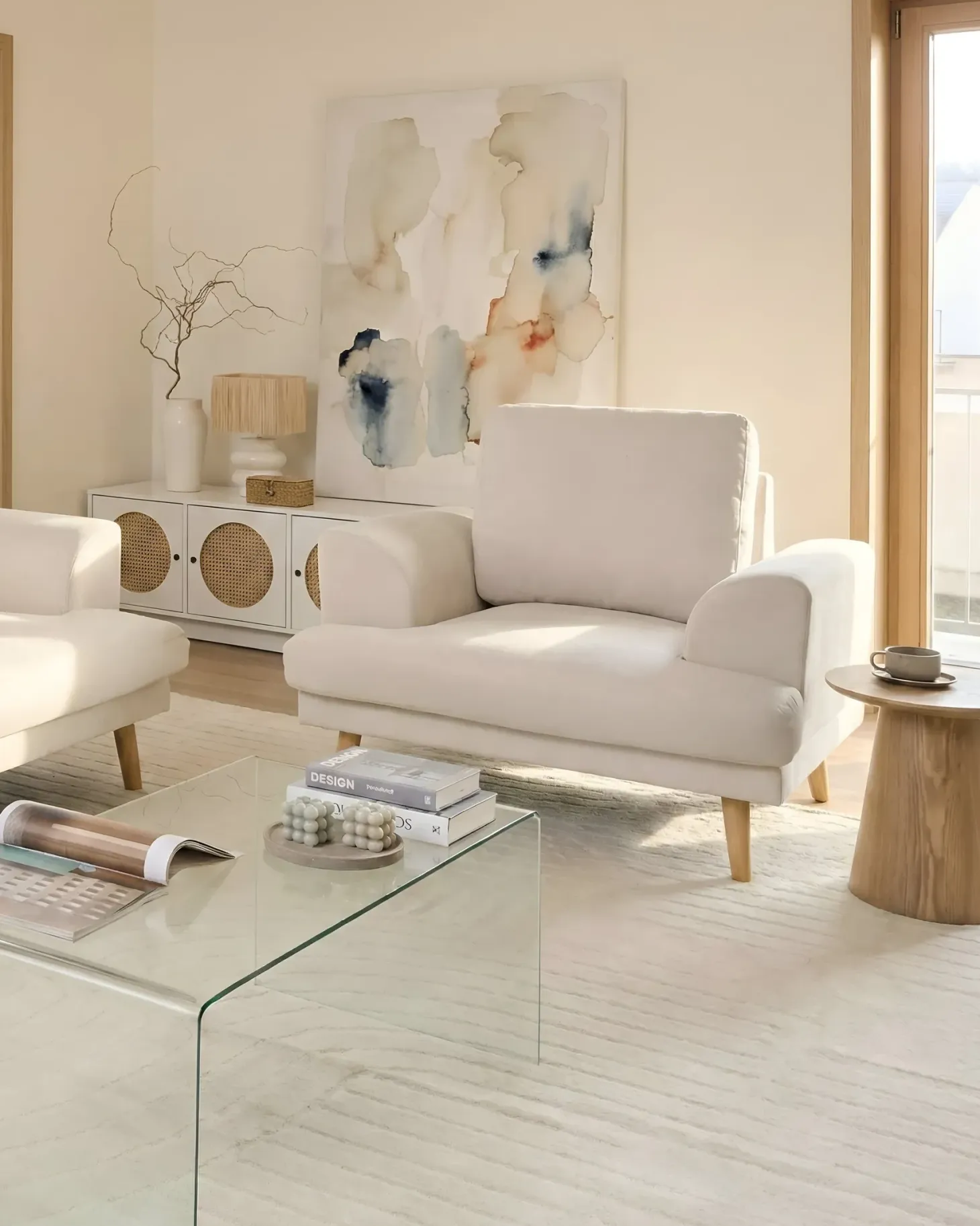Lænestol KILDAL Lys Beige