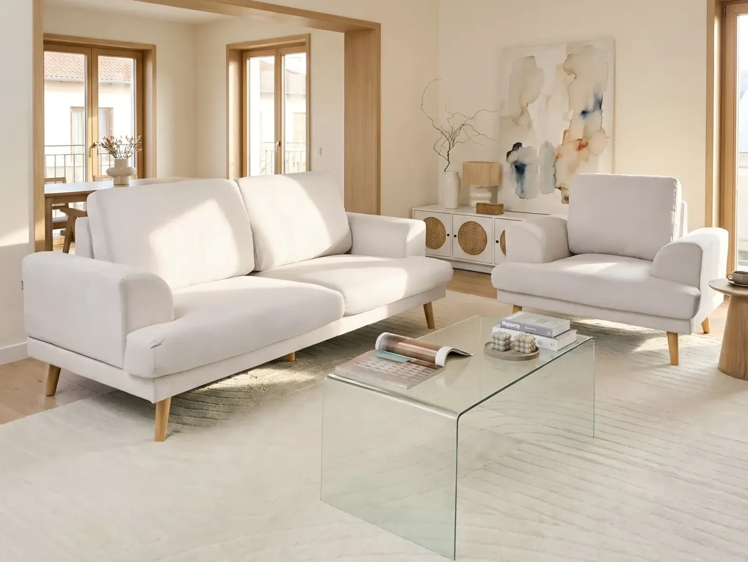 Lænestol KILDAL Lys Beige