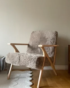Lænestol KISA Kunstig pels Brungrå