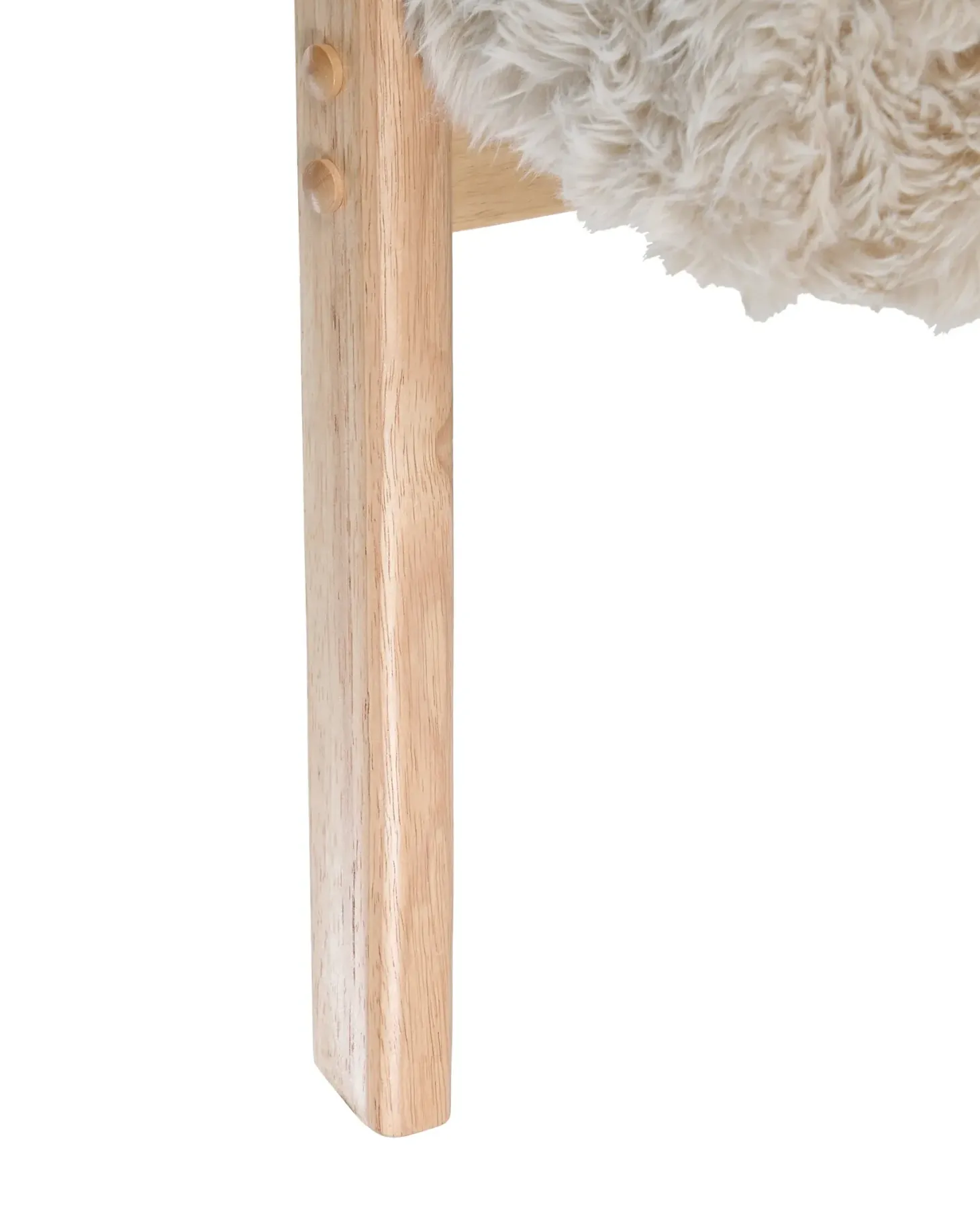 Lænestol KISA Kunstig pels Lys Beige