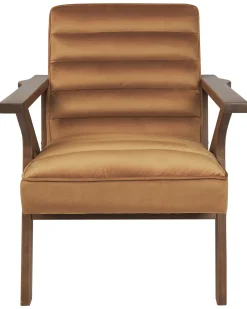 Lænestol KISA Velour Brun