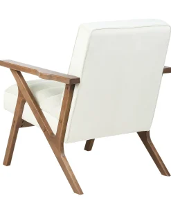 Lænestol KISA Velour Cremehvid