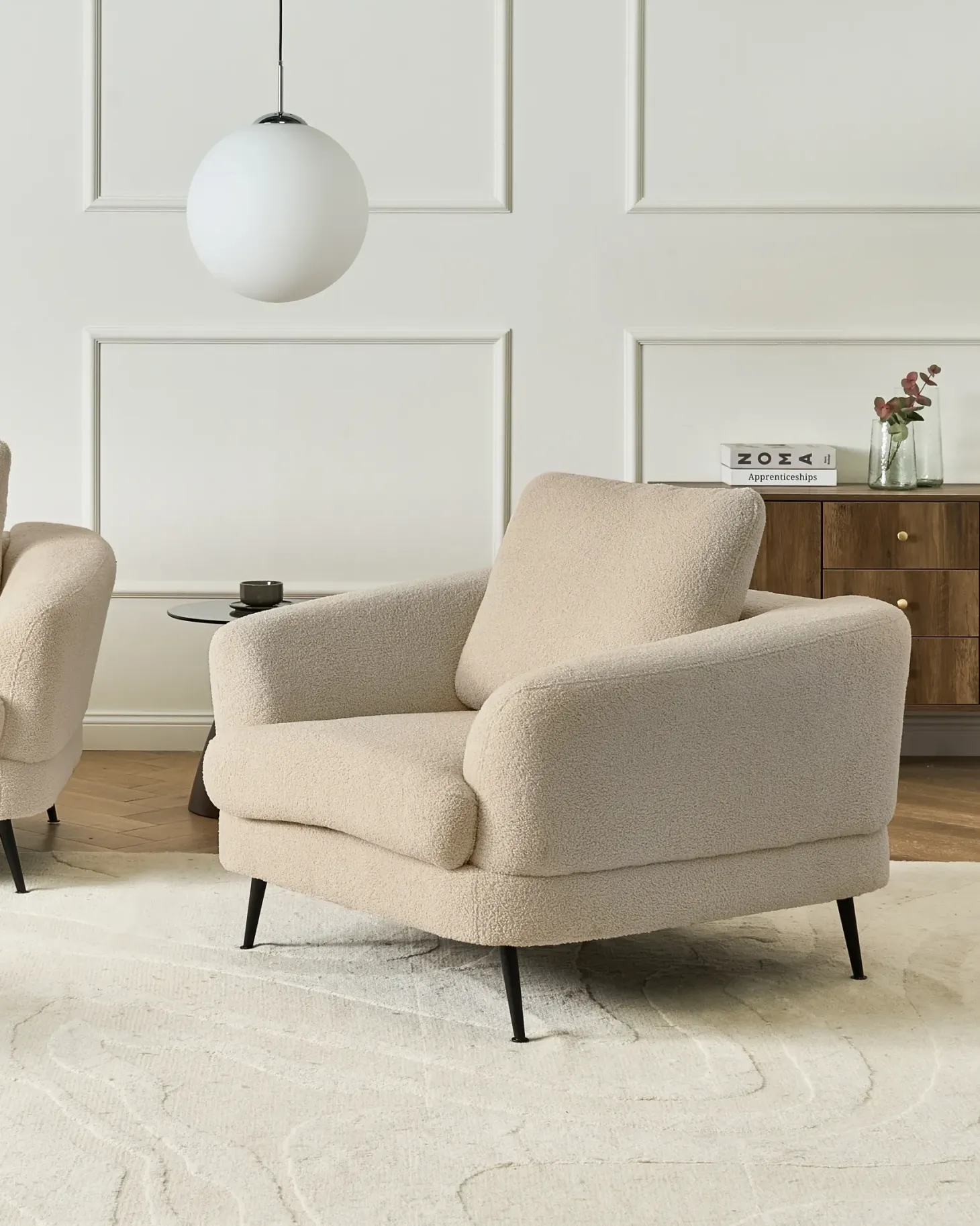 Lænestol KJAER Boucle Lys Beige