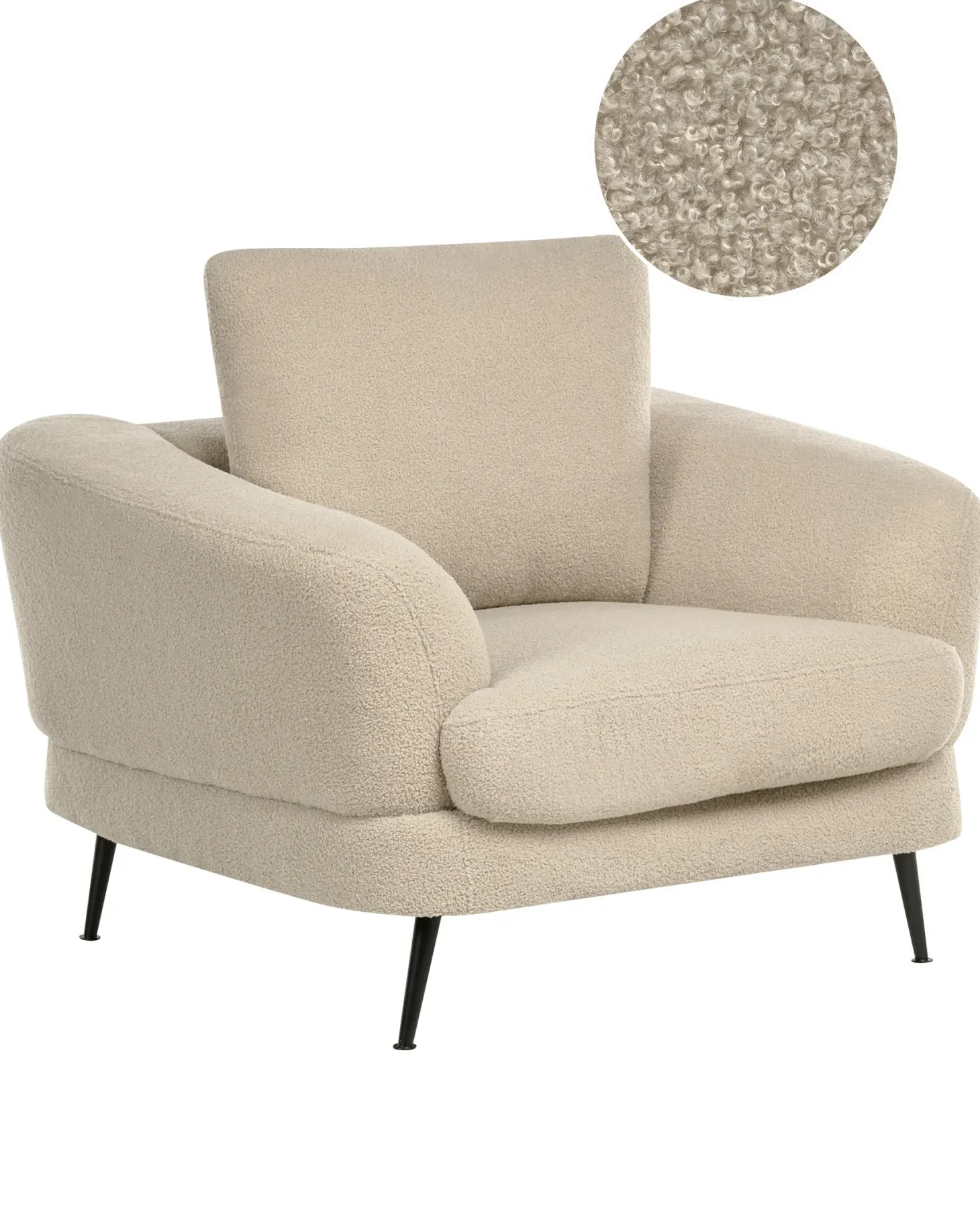 Lænestol KJAER Boucle Lys Beige