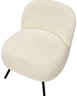 Lænestol KUMLA Boucle Cremehvid