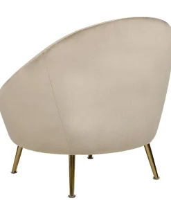 Lænestol LANGA Velour Brungrå