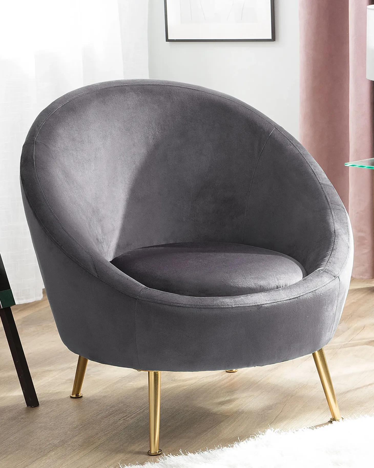 Lænestol LANGA Velour Grå