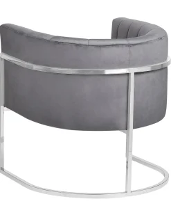 Lænestol LARVIK Velour Grå
