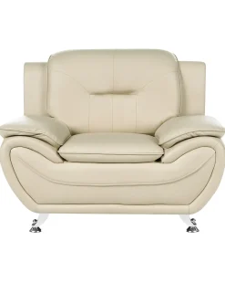 Lænestol LEIRA Kunstlæder Beige