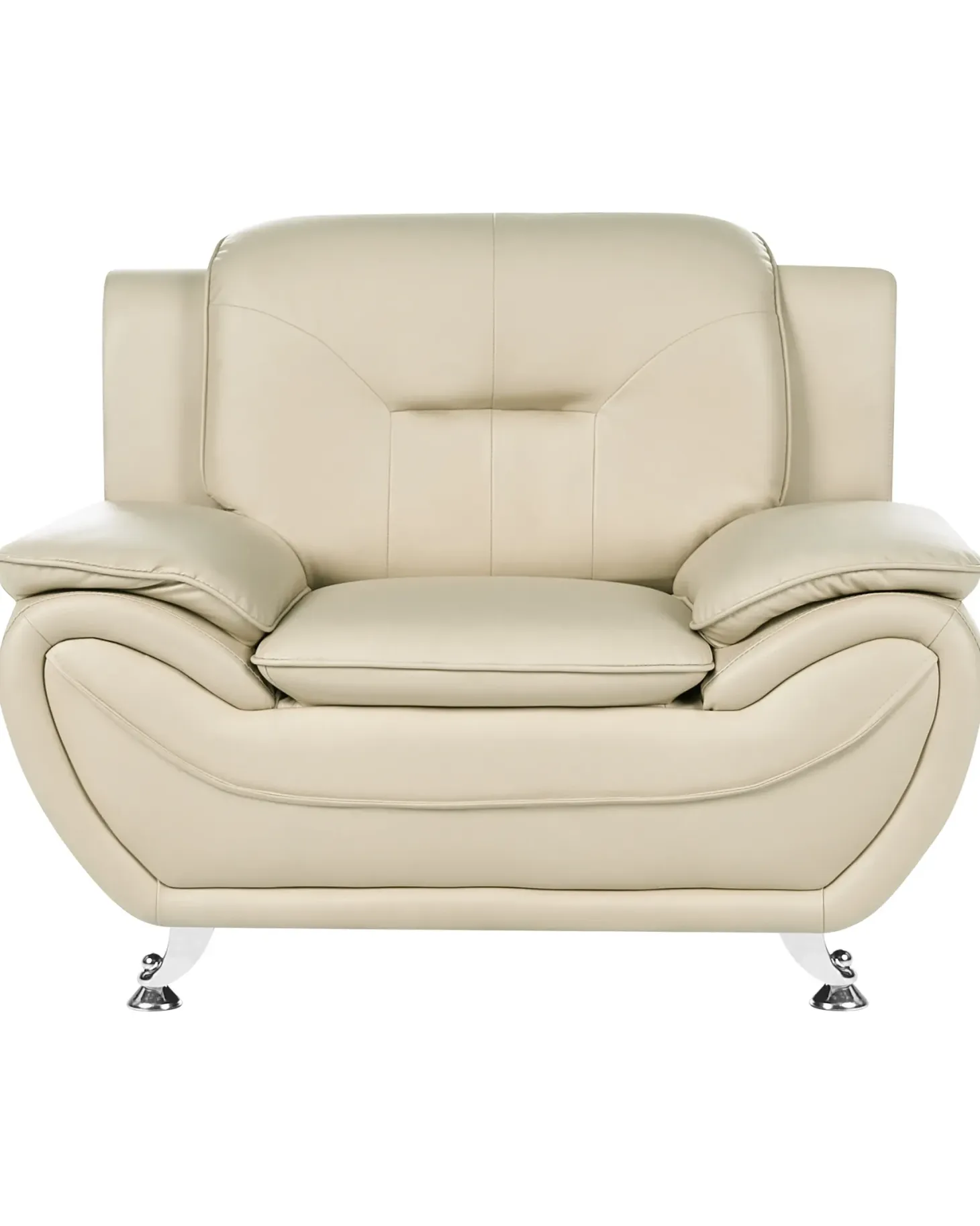 Lænestol LEIRA Kunstlæder Beige