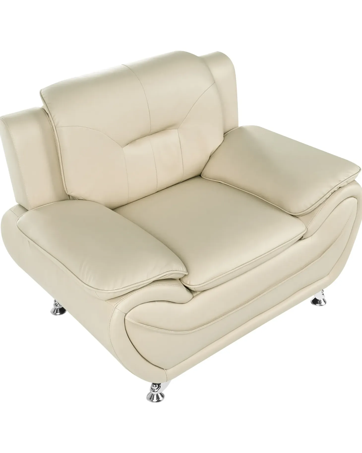 Lænestol LEIRA Kunstlæder Beige