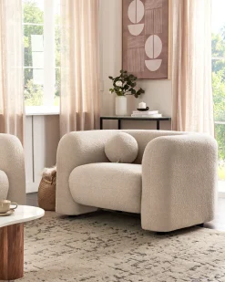 Lænestol LEIREN Boucle Beige