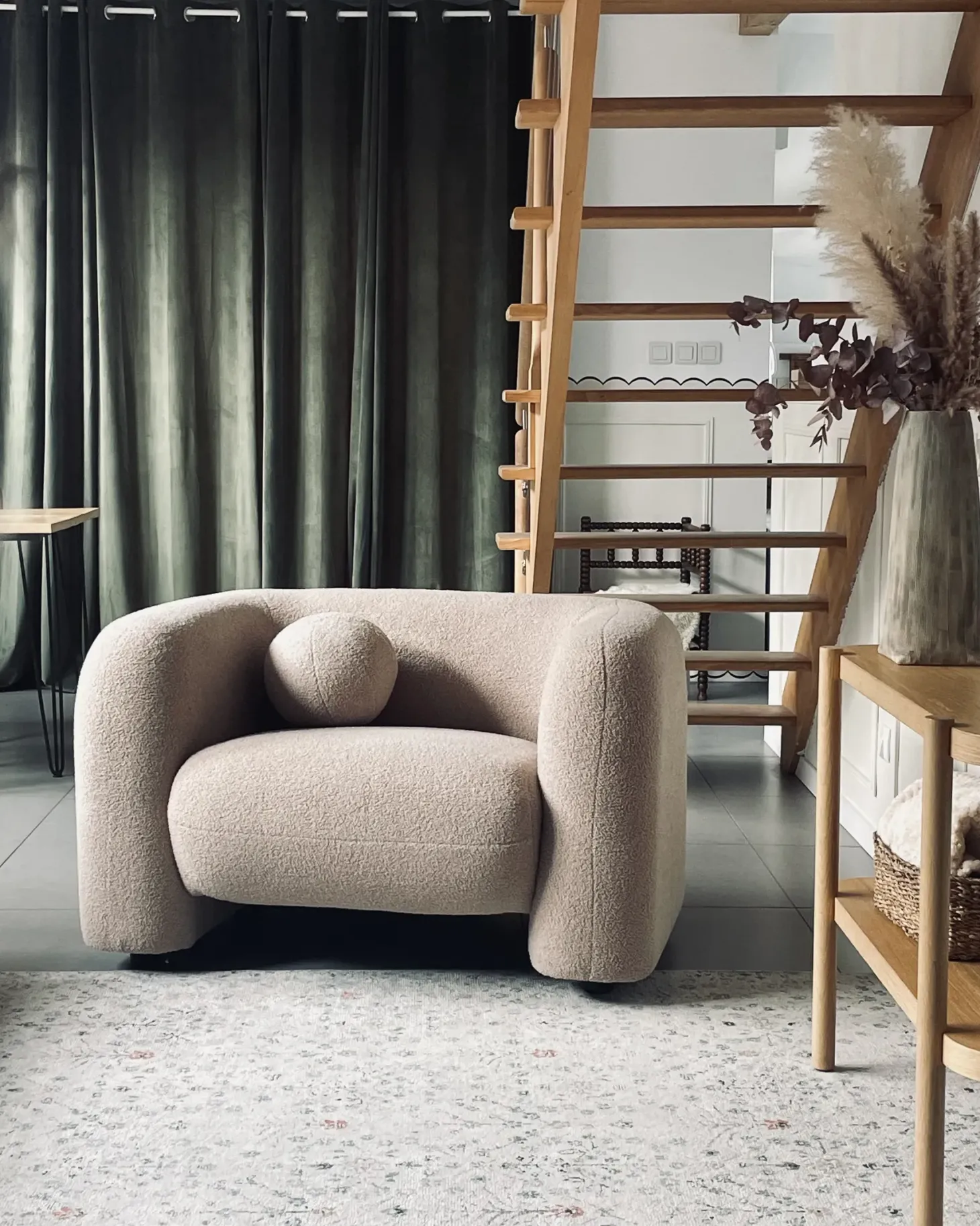Lænestol LEIREN Boucle Beige