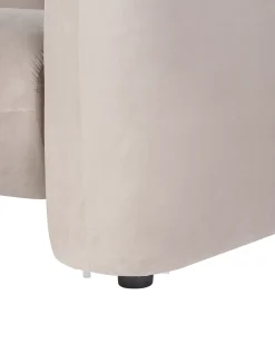Lænestol LEIREN Velour Brungrå