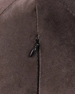 Lænestol LEIREN Velour Mørkebrun