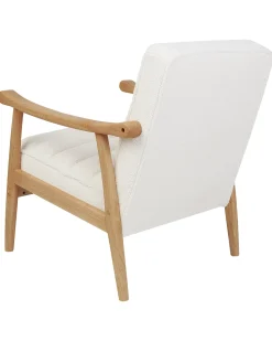 Lænestol LEKNES Boucle Cremehvid