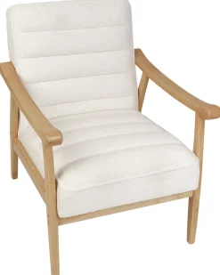 Lænestol LEKNES Boucle Cremehvid