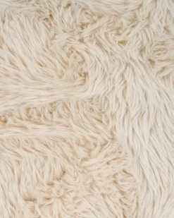 Lænestol LEKNES Kunstig pels Lys Beige