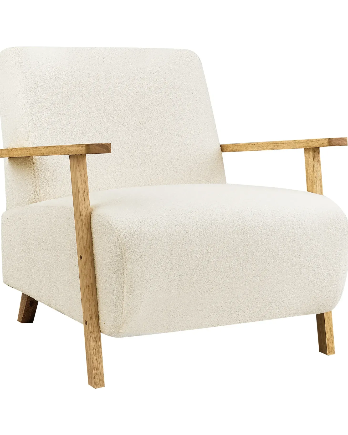 Lænestol LESJA Boucle Lys Beige