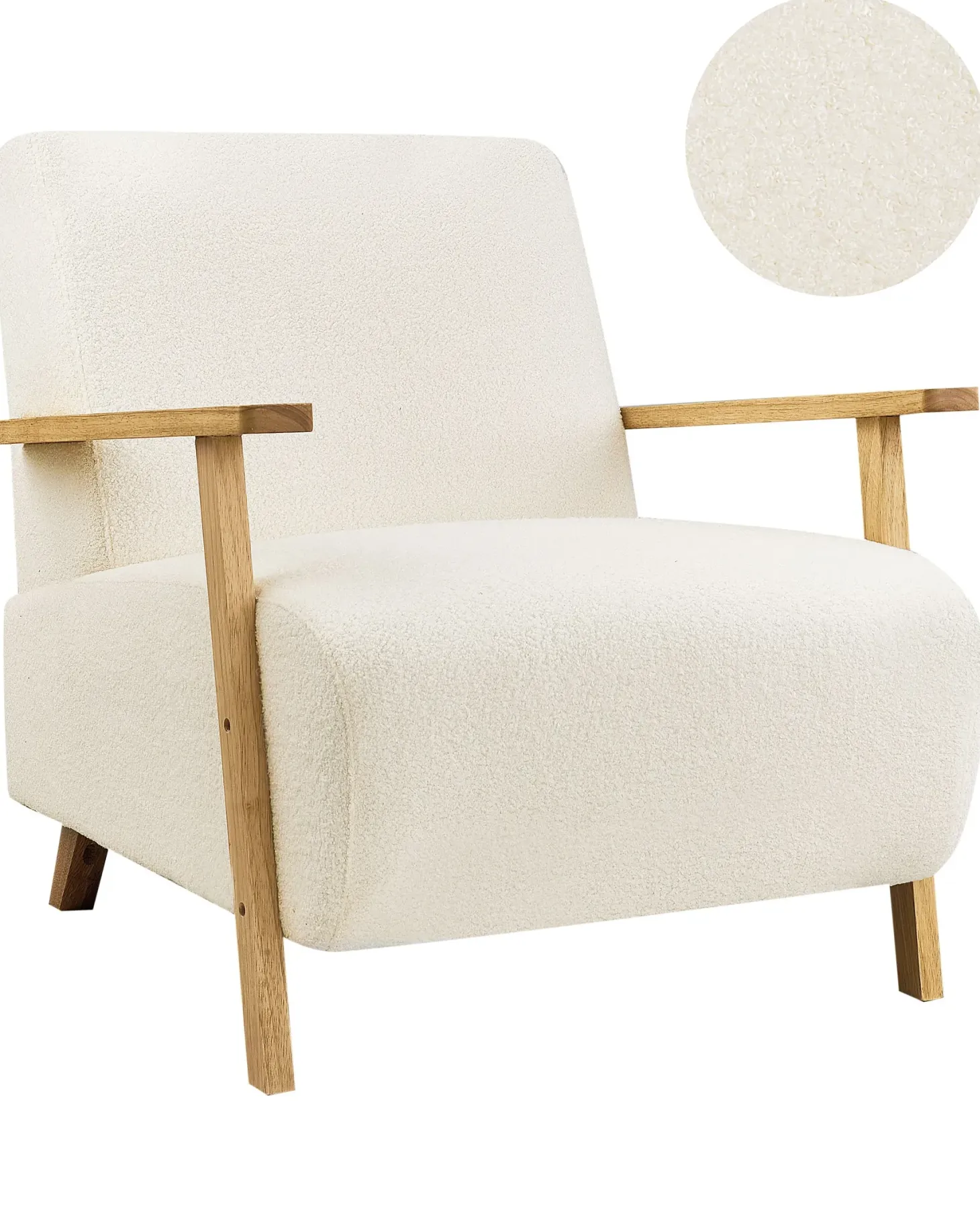 Lænestol LESJA Boucle Lys Beige