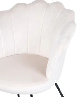 Lænestol LOVELOCK Velour Cremehvid