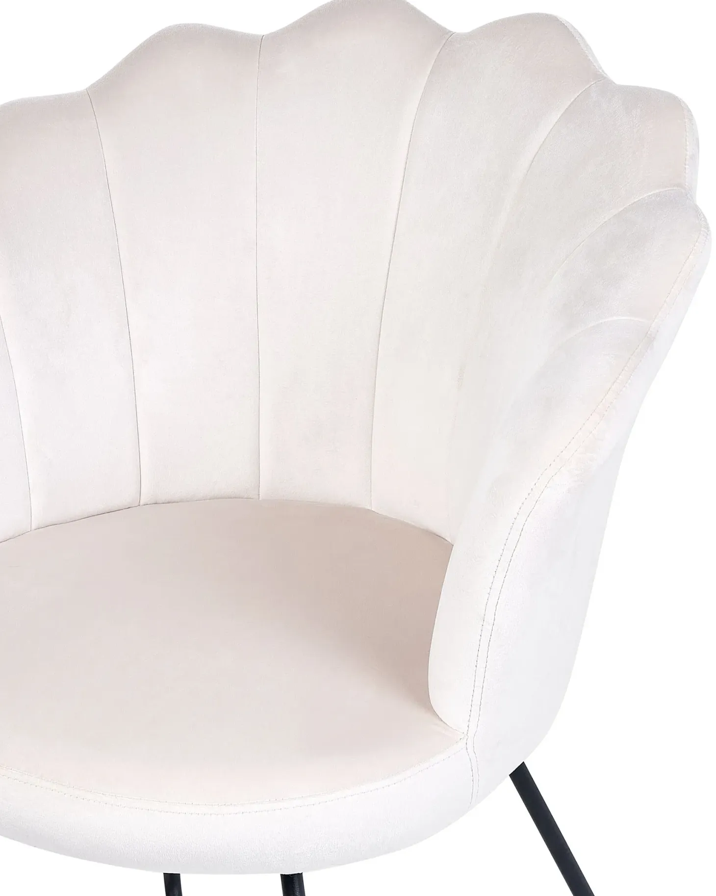 Lænestol LOVELOCK Velour Cremehvid