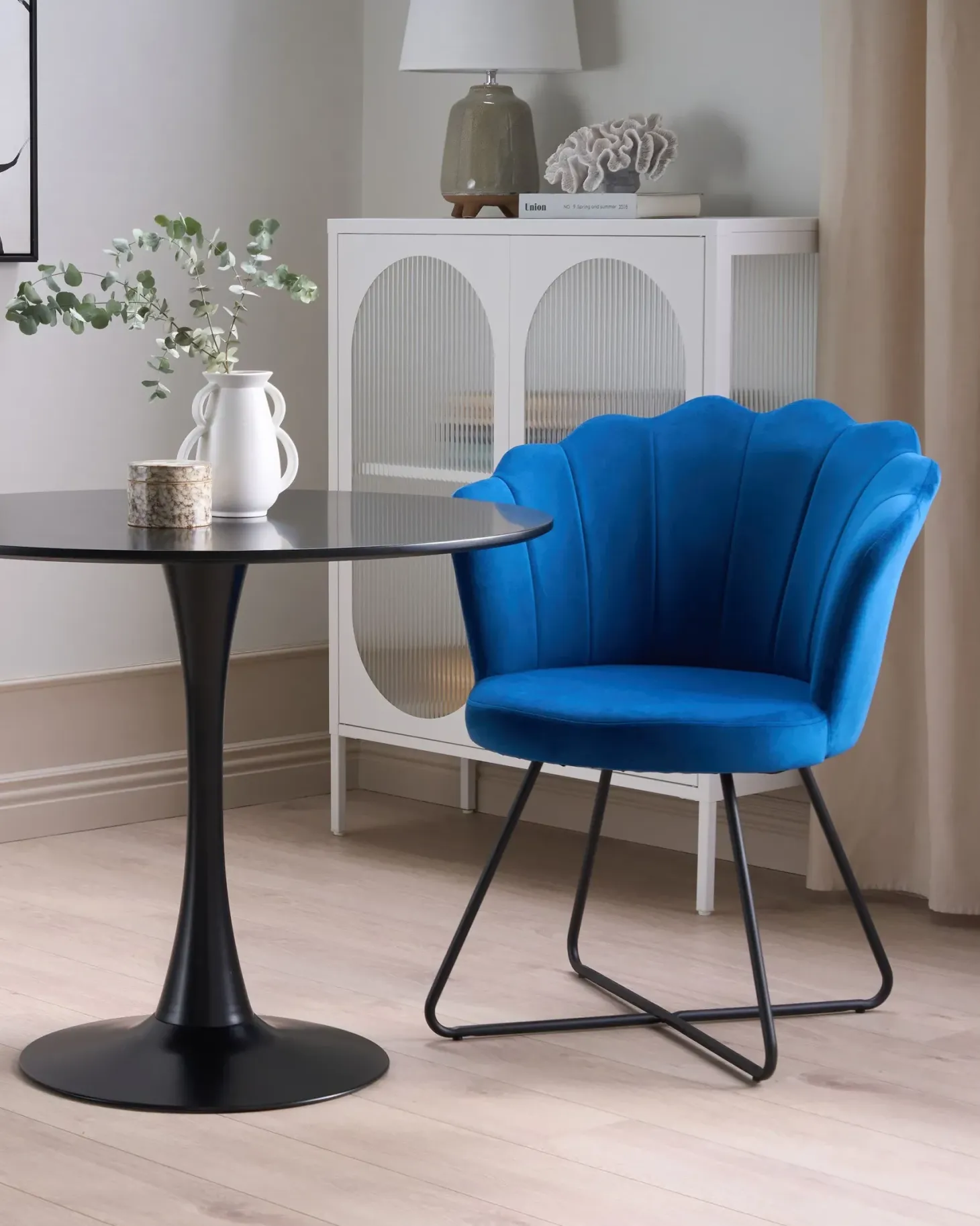 Lænestol LOVELOCK Velour Navy Blå