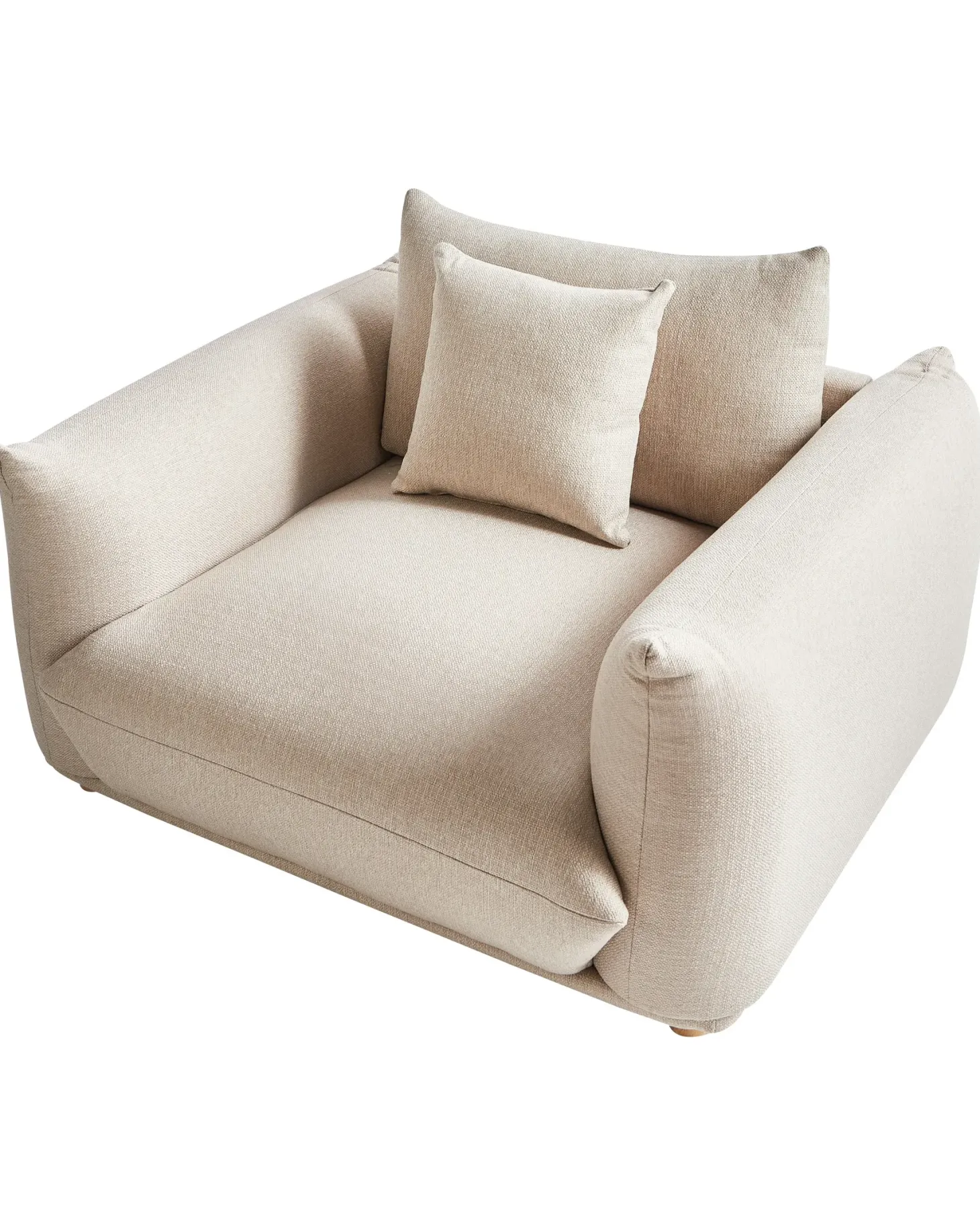 Lænestol LUVOS Lys Beige