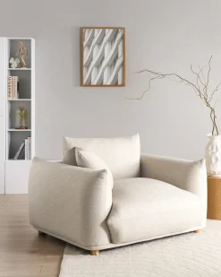 Lænestol LUVOS Lys Beige
