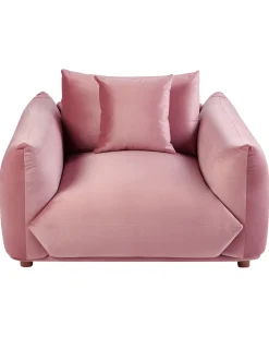 Lænestol LUVOS Velour Lyserød